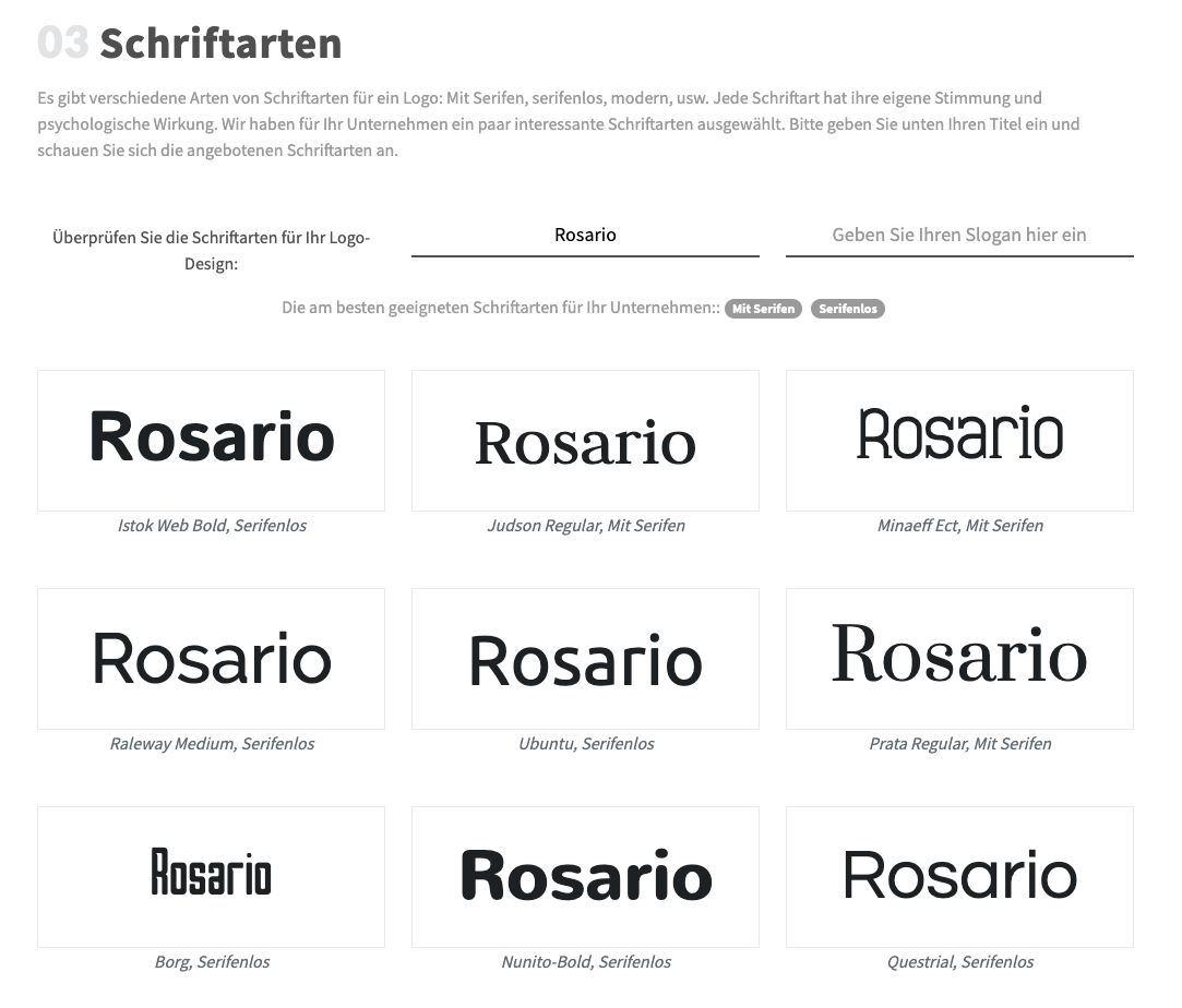 Dritter Schritt mit Logomak